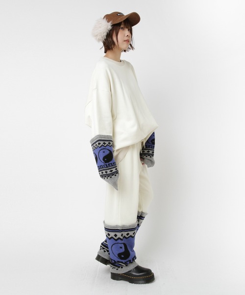 RNA(アールエヌエー)の「R4412 ニットコンビスウェットパンツ(その他パンツ・レディース・アイボリー/ブラック/レッド・MEDIUM)」の16枚目の写真
