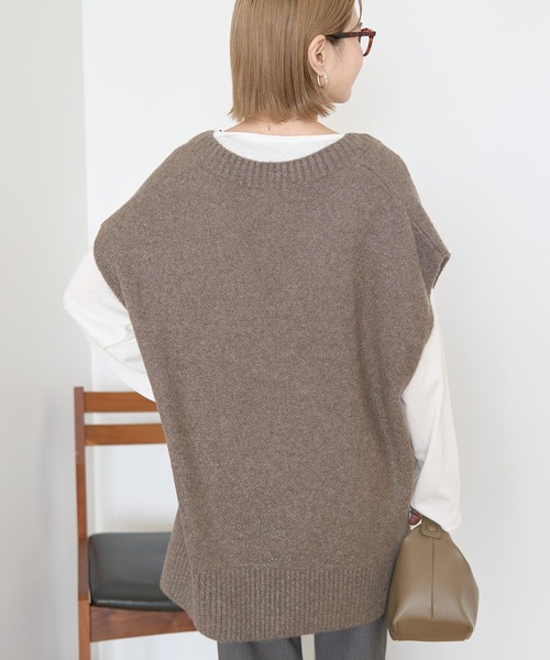 AMERICAN HOLIC（アメリカンホリック）の「ラメ入リVネックニットベスト（ベスト・レディース・ブラック/モカ/グレー系その他・FREE）」の9枚目の写真