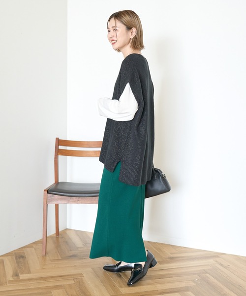 AMERICAN HOLIC（アメリカンホリック）の「ラメ入リVネックニットベスト（ベスト・レディース・ブラック/モカ/グレー系その他・FREE）」の11枚目の写真