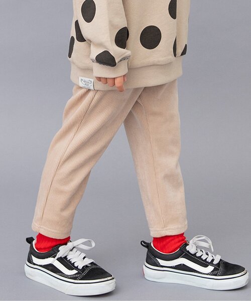 BREEZE（ブリーズ）の「【あったか素材】DAISUKI カットコールパンツ_ジュニア対応（その他パンツ・キッズ・ブラウン/キャメル/グリーン/レッド/ベージュ/ネイビー/イエロー/ブラック・80/90/100/110/120/130/140）」の4枚目の写真