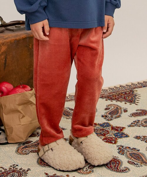 BREEZE（ブリーズ）の「【あったか素材】DAISUKI カットコールパンツ_ジュニア対応（その他パンツ・キッズ・ブラウン/キャメル/グリーン/レッド/ベージュ/ネイビー/イエロー/ブラック・80/90/100/110/120/130/140）」の8枚目の写真