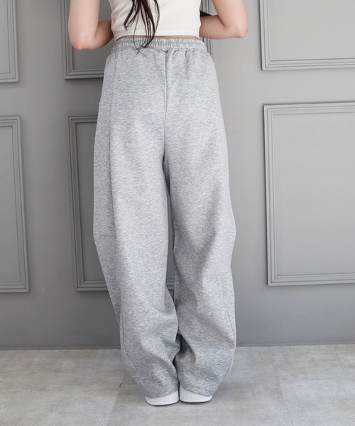 CECIL McBEE（セシルマクビー）の「ダンボール切替ワイドイージーパンツ（スウェットパンツ・レディース・グレー・LARGE/MEDIUM）」の5枚目の写真