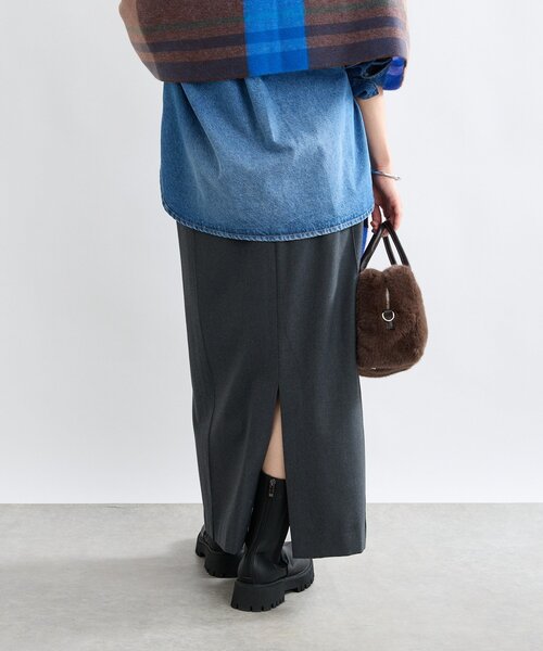 RIVE DROITE(リヴドロワ)の「【暖かく着れる】両面起毛ピンタックナロースカート(スカート・レディース・グレー/ブラウン/オフホワイト・36/38)」の17枚目の写真