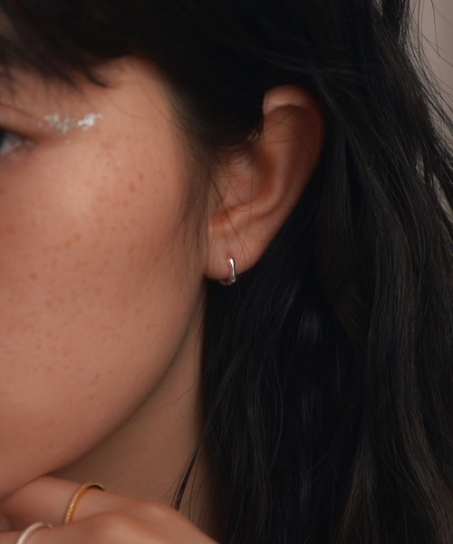 silver925】SquareHoopPierce8mm/スクエアミニフープピアス8mm（ピアス