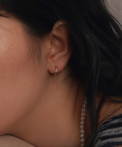 silver925】SquareHoopPierce8mm/スクエアミニフープピアス8mm（ピアス