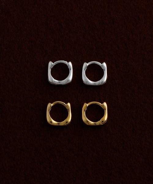 silver925】SquareHoopPierce8mm/スクエアミニフープピアス8mm（ピアス