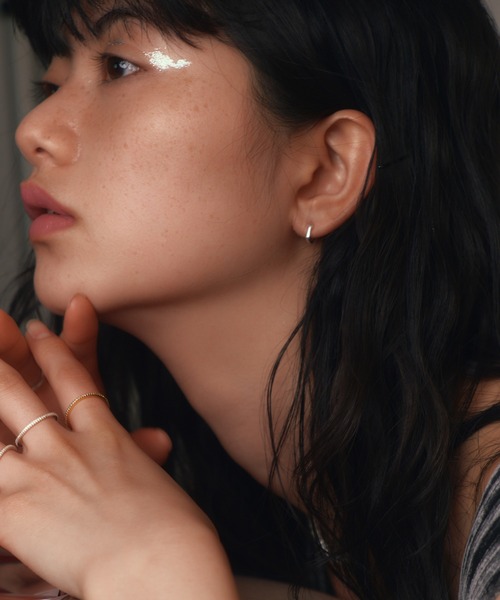 whoseA(フーシー)の「【silver925】SquareHoopPierce8mm/スクエアミニフープピアス8mm(ピアス(両耳用)・レディース・シルバー/ゴールド・FREE)」の15枚目の写真