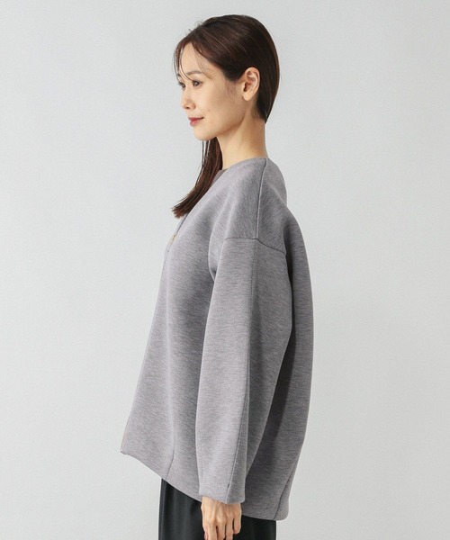 GLOBAL WORK（グローバルワーク）の「ダンボールノーカラージャケット/579497（ブルゾン・レディース・ブラック/グレー/ライトグレー/オフホワイト・LARGE/MEDIUM）」の17枚目の写真