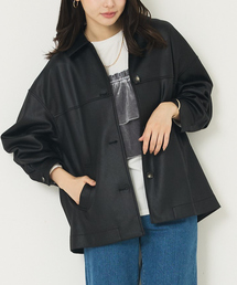 ソフトレザーライクブルゾン