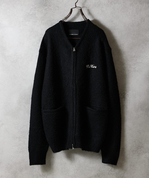 NUMBER (N)INE（ナンバーナイン）の「MOHAIR SOLID JACQUARD KNIT ZIP-UP CARDIGAN / モヘヤ ソリッド ジャガード ニット ジップアップ カーディガン（カーディガン/ボレロ・メンズ・レッド/グリーン/ブラック・4/3/2）」の4枚目の写真