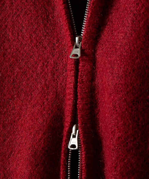 新品　NUMBER (N)INE モヘアソリッドジャガードニット カーディガン MOHAIR SOLID JACQUARD KNIT ZIP-UP CARDIGAN / モヘヤ ソリッド
