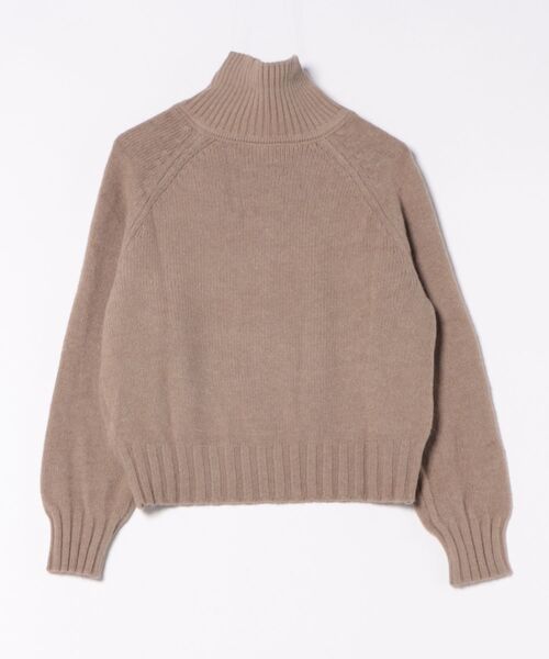 Lace Ladies（レースレディース）の「ウールタッチ 襟付き ハーフジップ ニット プルオーバー（ニット/セーター・レディース・ベージュ/ブラック/アイボリー/グレー・FREE）」の5枚目の写真