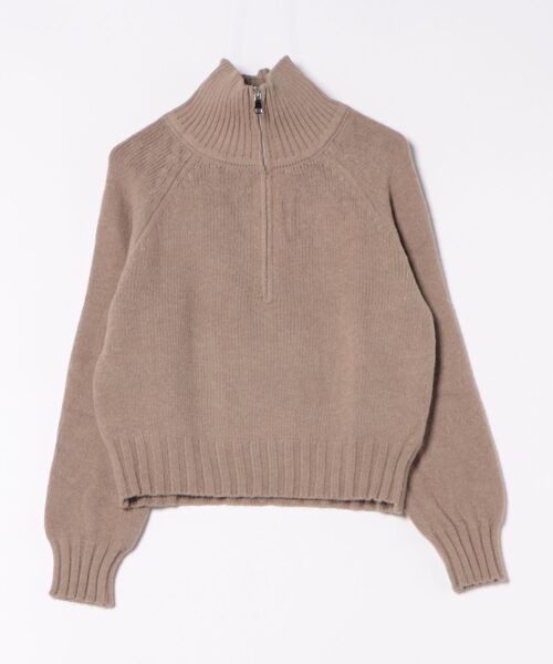 Lace Ladies（レースレディース）の「ウールタッチ 襟付き ハーフジップ ニット プルオーバー（ニット/セーター・レディース・ベージュ/ブラック/アイボリー/グレー・FREE）」の20枚目の写真