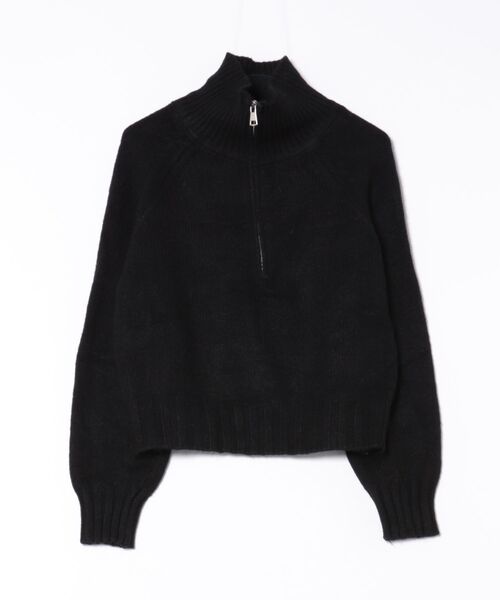 Lace Ladies（レースレディース）の「ウールタッチ 襟付き ハーフジップ ニット プルオーバー（ニット/セーター・レディース・ベージュ/ブラック/アイボリー/グレー・FREE）」の21枚目の写真