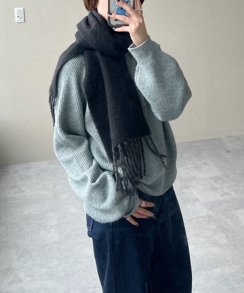 mysty woman（ミスティウーマン）の「ソフトタッチリバーストール 571636（ストール/ショール・レディース・アイボリー/ブラック/イエロー・FREE）」の20枚目の写真