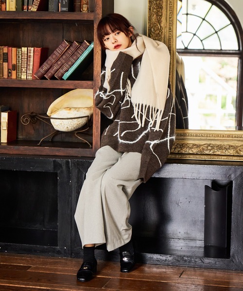 mysty woman（ミスティウーマン）の「ソフトタッチリバーストール 571636（ストール/ショール・レディース・アイボリー/ブラック/イエロー・FREE）」の17枚目の写真