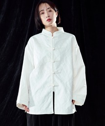 Ellno Loset(エルノロゼット)のジャガードオーバーチャイナシャツ(シャツ/ブラウス)