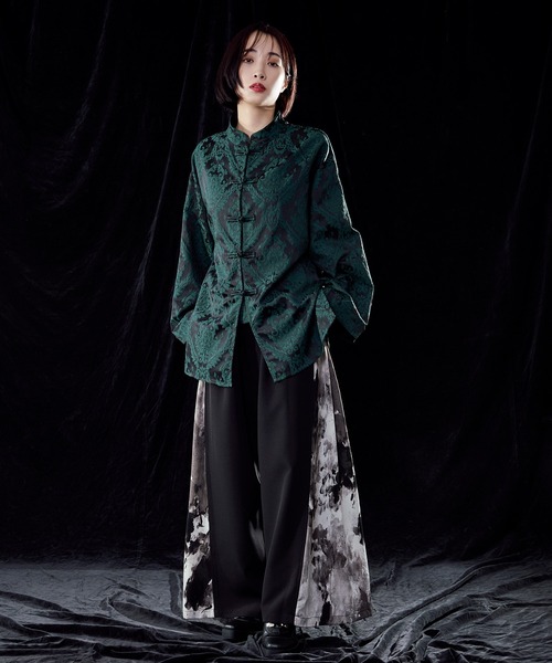 Ellno Loset（エルノロゼット）の「ジャガードオーバーチャイナシャツ