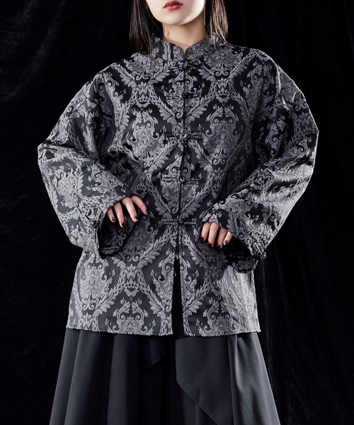 Ellno Loset（エルノロゼット）の「ジャガードオーバーチャイナシャツ