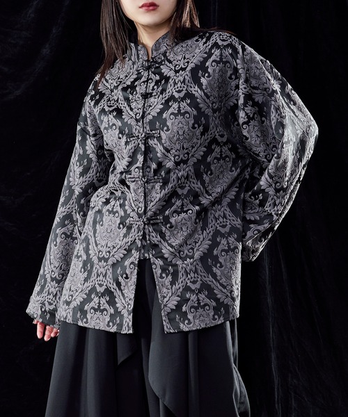 Ellno Loset（エルノロゼット）の「ジャガードオーバーチャイナシャツ