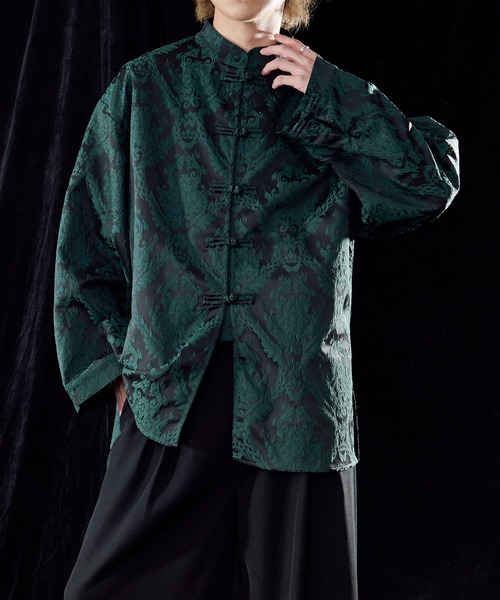 Ellno Loset（エルノロゼット）の「ジャガードオーバーチャイナシャツ