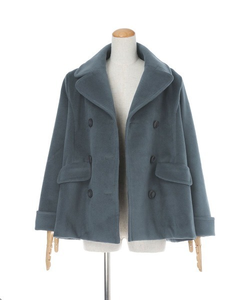 セール】ダブル釦Aラインピーコート/fint フィント（ピーコート）｜F