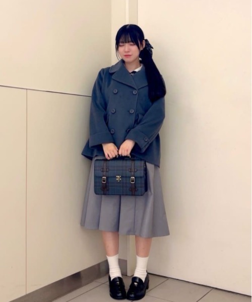 ダブル釦Ａラインピーコート/fint フィント