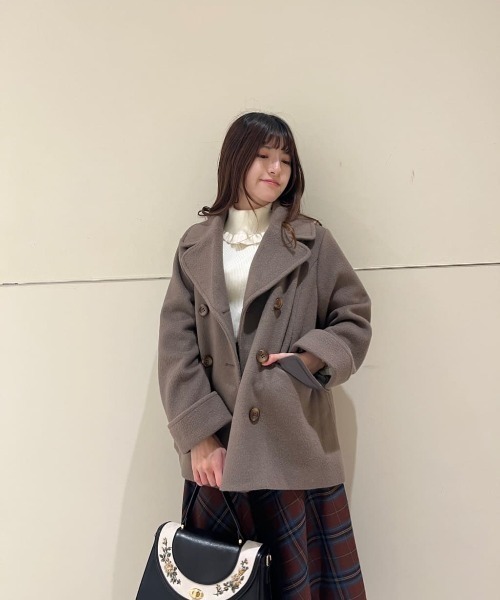 ダブル釦Ａラインピーコート/fint フィント