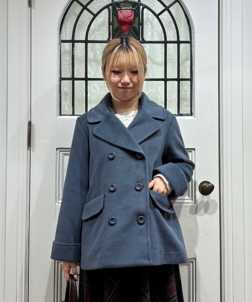 セール】ダブル釦Aラインピーコート/fint フィント（ピーコート）｜F