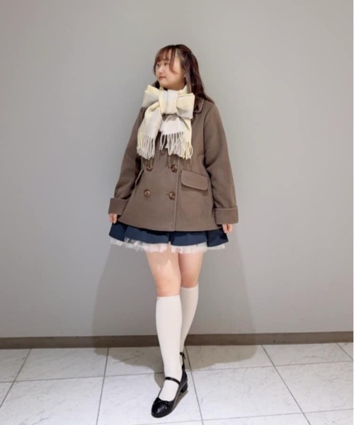 ダブル釦Ａラインピーコート/fint フィント