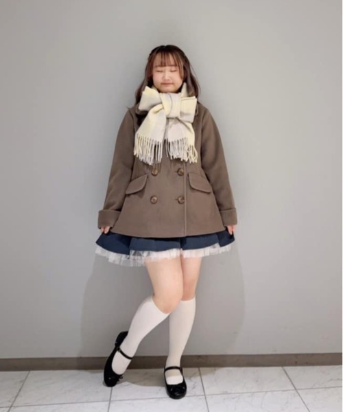 ダブル釦Ａラインピーコート/fint フィント