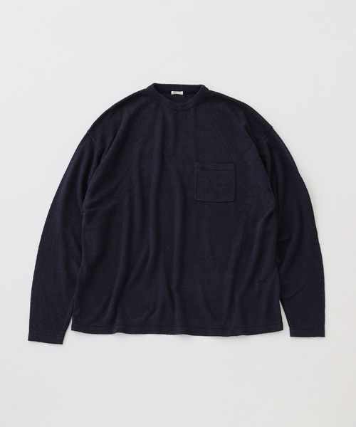 JOURNAL STANDARD(ジャーナルスタンダード)の「SANMONT シルクニットナガソデクルーネック(ニット/セーター・メンズ・ネイビー・2/3)」の1枚目の写真
