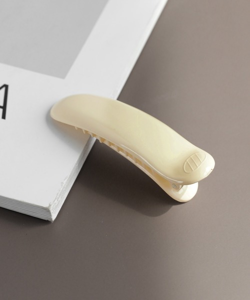 ANEMONE（アネモネ）の「シックカラークリップ（バレッタ/ヘアクリップ・レディース・ブラック/アイボリー/レッド・FREE）」の2枚目の写真