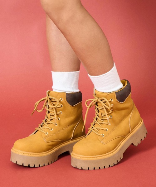 yellow ブーツ 楽天市場】ブーツ メンズ 防水 防滑 ハイカット サイドジップ 紐