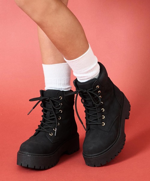 ANAP GiRL(アナップガール)の「ANAP R+S スピンドル ブーツ【ユニセックス】(ブーツ・キッズ・ブラック/ベージュ・M/S/L/XS)」の5枚目の写真