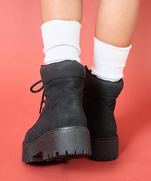 ANAP GiRL(アナップガール)の「ANAP R+S スピンドル ブーツ【ユニセックス】(ブーツ・キッズ・ブラック/ベージュ・M/S/L/XS)」の6枚目の写真