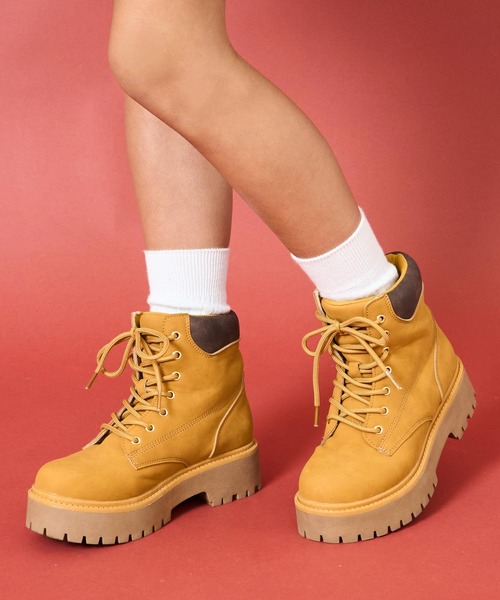 ANAP GiRL(アナップガール)の「ANAP R+S スピンドル ブーツ【ユニセックス】(ブーツ・キッズ・ブラック/ベージュ・M/S/L/XS)」の8枚目の写真