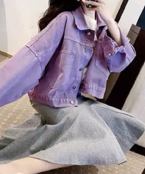 SPIGA(スピーガ)の「ショート丈ジャケット(その他アウター・レディース・パープル・SMALL/MEDIUM/LARGE/X-LARGE)」の2枚目の写真