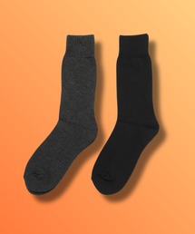 NAVY（ネイビー）の「NAVY【温活】MACHEAT クルー丈無地ソックス 2足組（ソックス/靴下）」