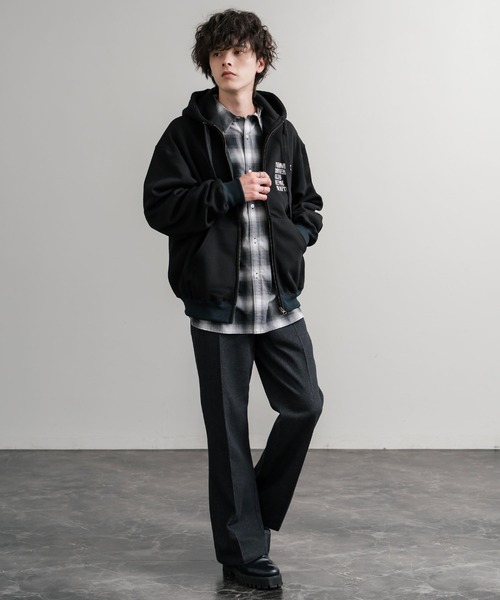 KRIFF MAYER（クリフメイヤー）の「KRIFF MAYER クリフメイヤー オーバーサイズスーベニア刺繍裏起毛長袖フルジップパーカー 2515109（パーカー・メンズ・ブラック/オリーブ/グレー/パープル/レッド/ナチュラル・XL/M/L）」の22枚目の写真