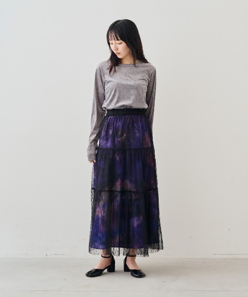 MEDE19F（メデジュウキュウ）の「ＭＥＤＥ１９Ｆ　クラッシュべロア調しなやかトップス（Tシャツ/カットソー・レディース・グレー/ベージュ/ホワイト・M/L/LL）」の10枚目の写真