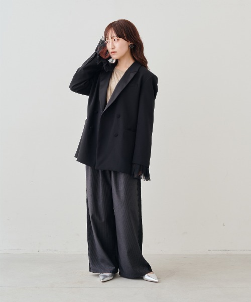 MEDE19F（メデジュウキュウ）の「ＭＥＤＥ１９Ｆ　クラッシュべロア調しなやかトップス（Tシャツ/カットソー・レディース・グレー/ベージュ/ホワイト・M/L/LL）」の16枚目の写真