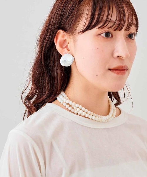 MEDE19F（メデジュウキュウ）の「ＭＥＤＥ１９Ｆ　クラッシュべロア調しなやかトップス（Tシャツ/カットソー・レディース・グレー/ベージュ/ホワイト・M/L/LL）」の19枚目の写真