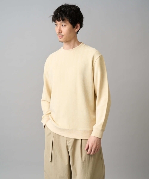 a.v.v(アーヴェヴェ)の「【イージーケア/毛玉になりにくい】ヘリンボーン起毛セミワイドシルエットプルオーバー【洗濯機で洗える】(スウェット・メンズ・オレンジ/ベージュ/ピンク/チャコールグレー/クリーム/アイボリー/ミント・48/46/50)」の11枚目の写真