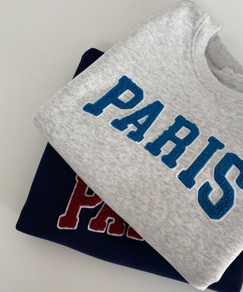 MAISON DE THERESE（メゾン ド テレーズ）の「刺繍入り オーバーサイズ ショートトレーナー（スウェット・レディース・ライトグレー/ネイビー/アイボリー/ブラック/グレー・M）」の22枚目の写真