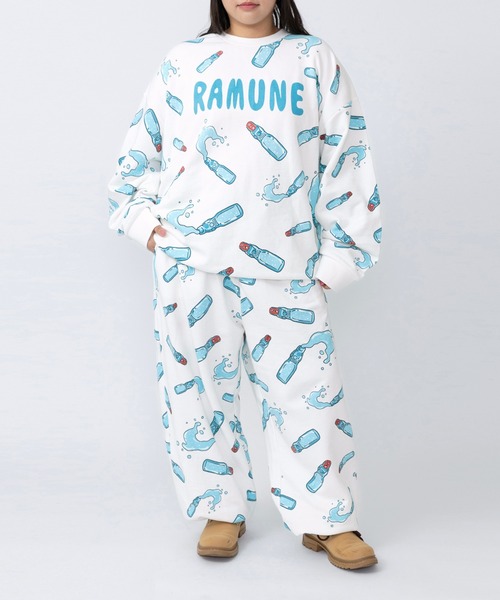 PUNYUS(プニュズ)の「【新サイズ】フード総柄スウェットパンツ(RAMUNE)(スウェットパンツ・レディース・サックスブルー・1/2/3/4/5)」の19枚目の写真
