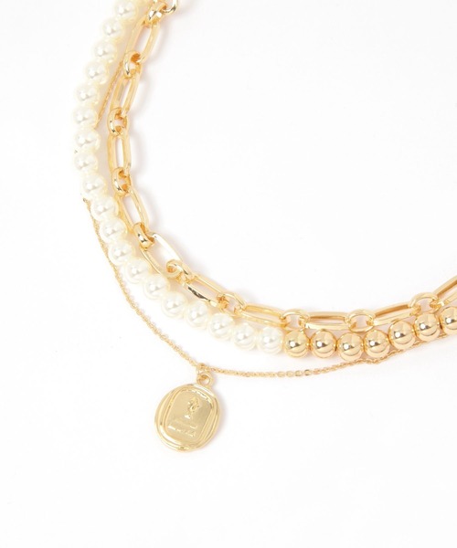 studio CLIP(スタディオクリップ)の「3セットパールレイヤーネックレス(ネックレス・レディース・その他1/その他2・FREE)」の1枚目の写真