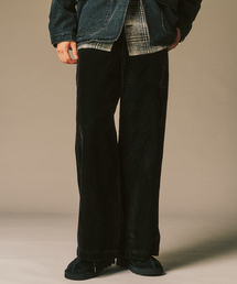 417 EDIFICE | ベロアデニム フレアワークパンツ(スラックス)