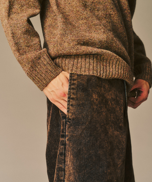 417 EDIFICE（フォーワンセブンエディフィス）の「ベロアデニム フレアワークパンツ（スラックス・メンズ・ブラック/ブラウン・SMALL/MEDIUM/LARGE）」の18枚目の写真