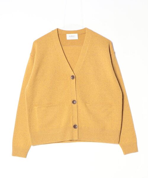 SIPULI(シプリ)の「Colorful Melange 配色ポケットニットカーディガン(ニット/セーター・レディース・イエロー/ダークブラウン/グレイッシュベージュ・2)」の15枚目の写真